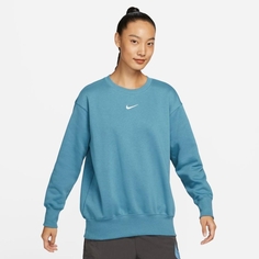 Свитшот Nike Sportswear Phoenix Fleece Women&apos;s Oversized Crewneck, синий
