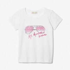 Футболка Michael Kors Kids Printed Stretch Cotton, белый