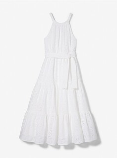 Платье Michael Kors Kids Floral Lace Belted, белый