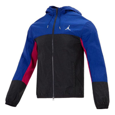 Куртка Air Jordan SS22 Colorblock Zipper Long Sleeves Hooded Blue, Синий