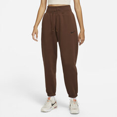 Спортивные брюки Nike Sportswear Phoenix Fleece Women&apos;s High-Waisted Oversized, коричневый