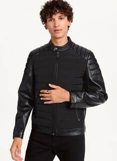Куртка мотокроссовая из искусственной кожи DKNY
