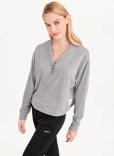 Пуловер укороченный Henley Lounge DKNY