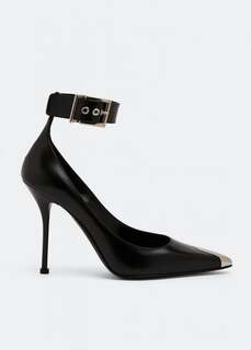 Туфли ALEXANDER MCQUEEN Punk buckle pumps, черный