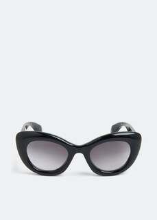 Солнечные очки ALEXANDER MCQUEEN Cat-eye sunglasses, черный