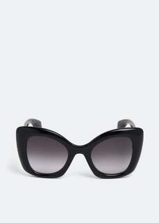 Солнечные очки ALEXANDER MCQUEEN Oversized sunglasses, черный