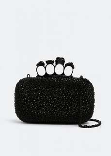 Клатч ALEXANDER MCQUEEN Skull Four Ring clutch, черный