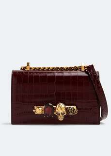 Сумка кросс-боди ALEXANDER MCQUEEN Mini jewelled satchel, бордовый