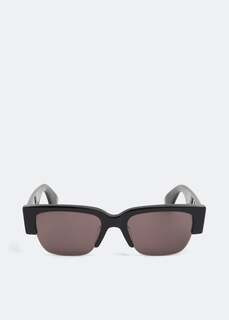 Солнечные очки ALEXANDER MCQUEEN Graffiti Slashed sunglasses, черный