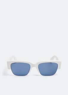 Солнечные очки ALEXANDER MCQUEEN Graffiti Slashed sunglasses, белый