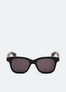 Солнечные очки ALEXANDER MCQUEEN Angled sunglasses, черный