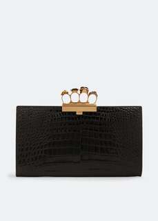 Клатч ALEXANDER MCQUEEN Jewelled flat pouch, черный