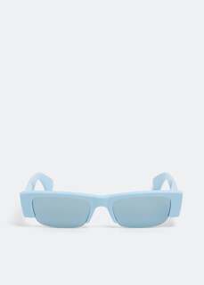 Солнечные очки ALEXANDER MCQUEEN McQueen Graffiti sunglasses, синий