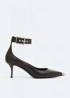 Туфли ALEXANDER MCQUEEN Punk buckle pumps, черный