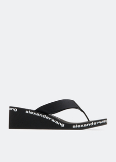 Шлепанцы ALEXANDER WANG AW wedge flip flops, черный