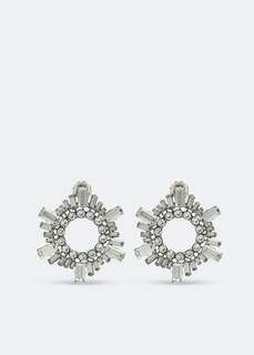 Серьги AMINA MUADDI Begum mini crystal earrings, серебряный