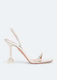 Сандалии AQUAZZURA Yes Darling 95 sandals, серебряный