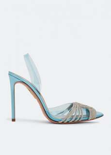 Туфли AQUAZZURA Gatsby sling 105 pumps, синий