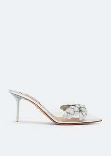 Мюли AQUAZZURA Galactic Flower mules, серебряный