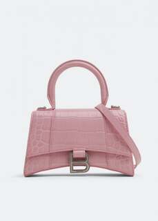 Сумка BALENCIAGA Hourglass XS top handle bag, розовый