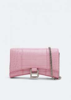 Кошелек BALENCIAGA Hourglass chain wallet, розовый
