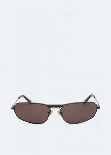 Солнечные очки BALENCIAGA Tag 2.0 Oval sunglasses, черный
