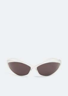 Солнечные очки BALENCIAGA 90s Oval sunglasses, белый