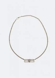 Ожерелье BALENCIAGA License BB necklace, серебряный