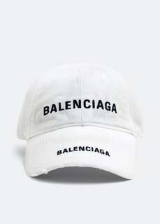 Кепка BALENCIAGA Double Logo cap, белый