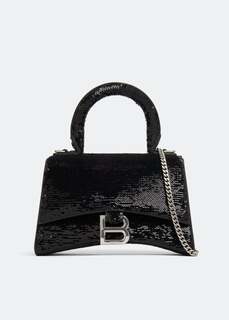 Сумка BALENCIAGA Hourglass XS chain bag, черный
