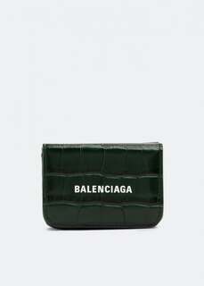 Кошелек BALENCIAGA Cash mini wallet, зеленый