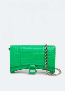 Кошелек BALENCIAGA Hourglass chain wallet, зеленый
