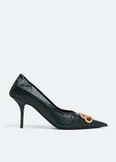 Туфли BALENCIAGA Square Knife BB pumps, зеленый