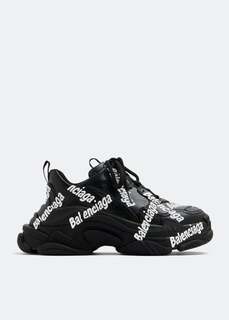 Кроссовки BALENCIAGA Triple S Logotype sneakers, черный