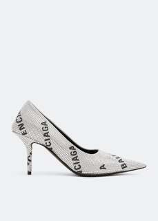 Туфли BALENCIAGA Square Knife BB pumps, серебряный