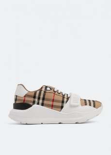 Кроссовки BURBERRY Regis sneakers, бежевый