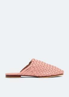 Слиперы CECILEHOB Handwoven leather slippers, розовый