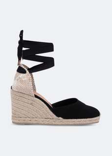 Эспадрильи CASTAÑER Carina wedge espadrilles, черный Castaner