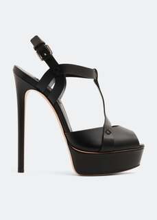 Сандалии CASADEI Flora platform sandals, черный