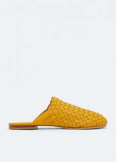 Слиперы CECILEHOB Handwoven leather slippers, желтый