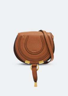 Сумка кросс-боди CHLOÉ Marcie nano saddle bag, коричневый Chloe
