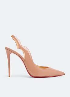 Туфли CHRISTIAN LOUBOUTIN Hot Chick 100 sling pumps, бежевый