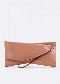 Клатч CHRISTIAN LOUBOUTIN Loubitwist clutch, бежевый