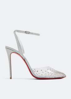 Туфли CHRISTIAN LOUBOUTIN Spikaqueen pumps, серебряный