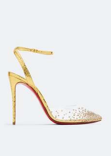 Туфли CHRISTIAN LOUBOUTIN Spikaqueen 100 pumps, золотой