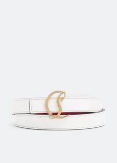 Ремень CHRISTIAN LOUBOUTIN CL Logo belt, белый