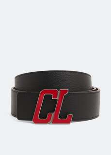 Ремень CHRISTIAN LOUBOUTIN Happy Rui CL logo belt, черный