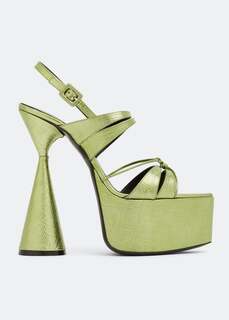 Сандалии D&apos;ACCORI Belle platform sandals, зеленый D'accori