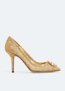 Туфли DOLCE&amp;GABBANA Belluci lace pumps, белый