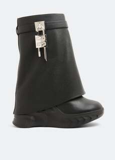 Ботинки GIVENCHY Shark Lock ankle biker boots, черный